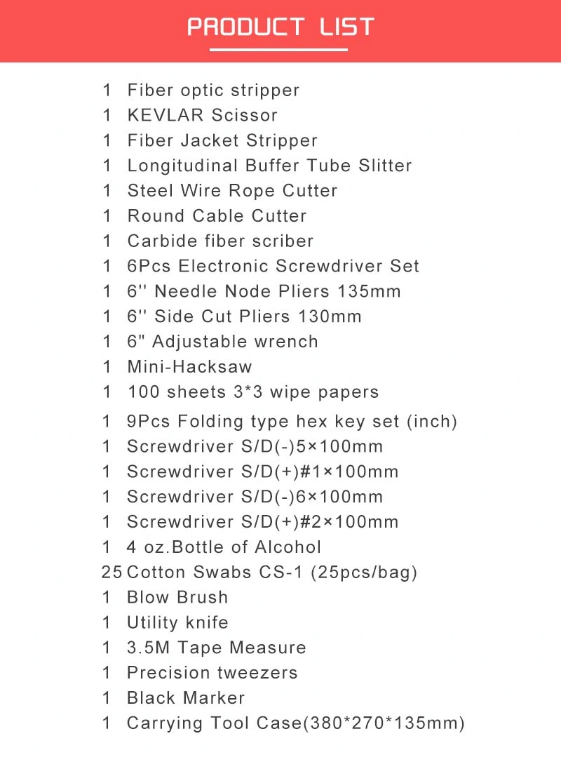 Shinho Fiber Optic Cable Tools Kit Fusion Splicing Tools Kit
